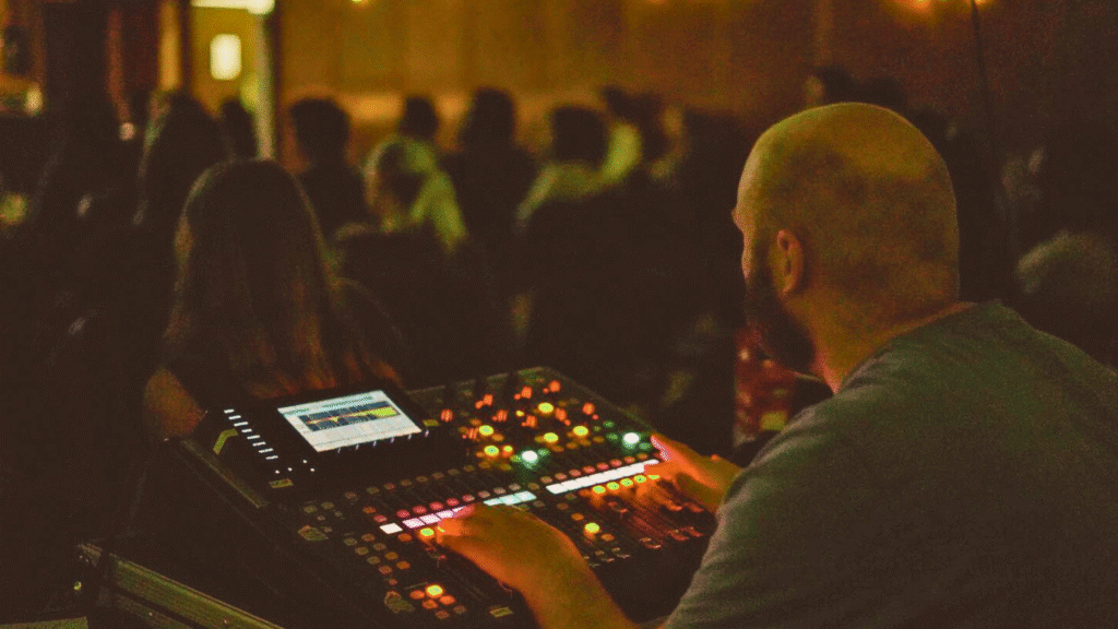 ST AV Solutions mixing an event